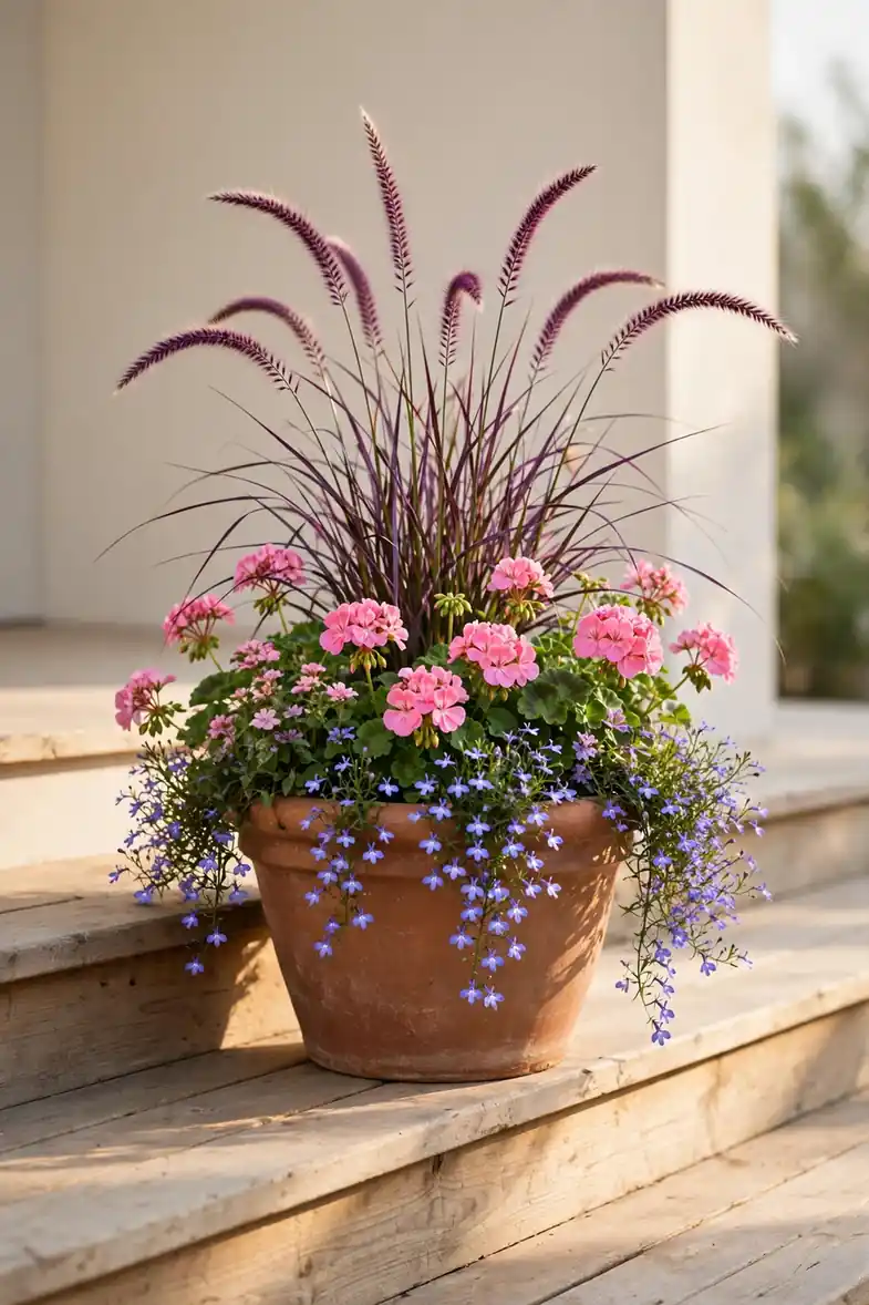Rustic Barrel Planters