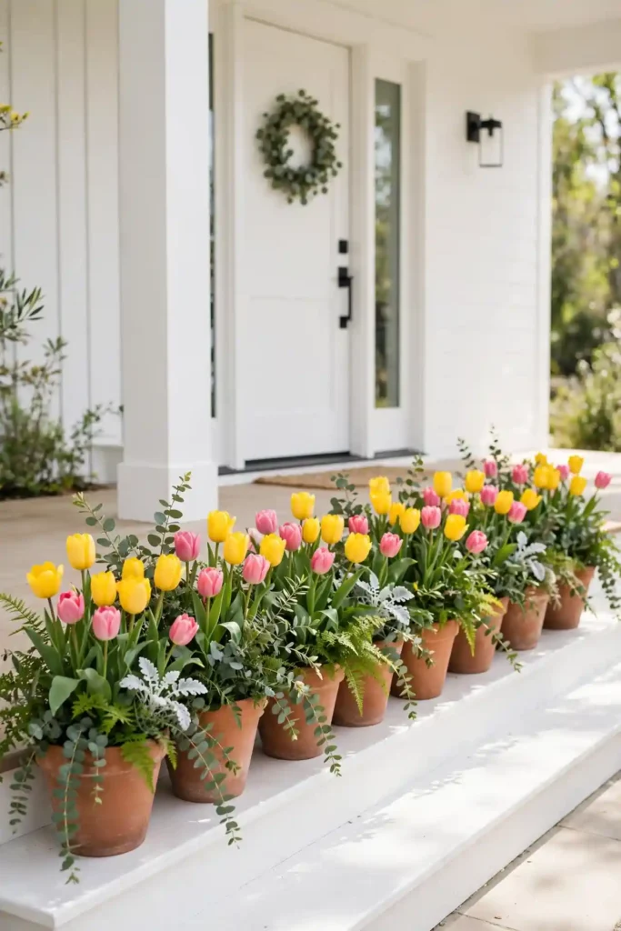 Sunny Tulip Planters