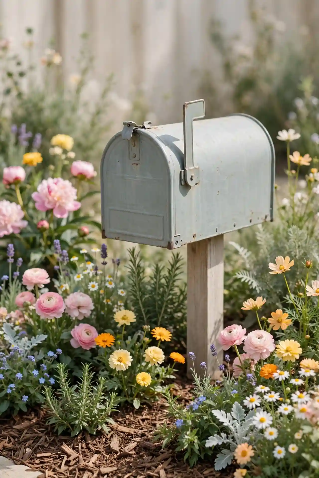 Bright Mailbox Garden