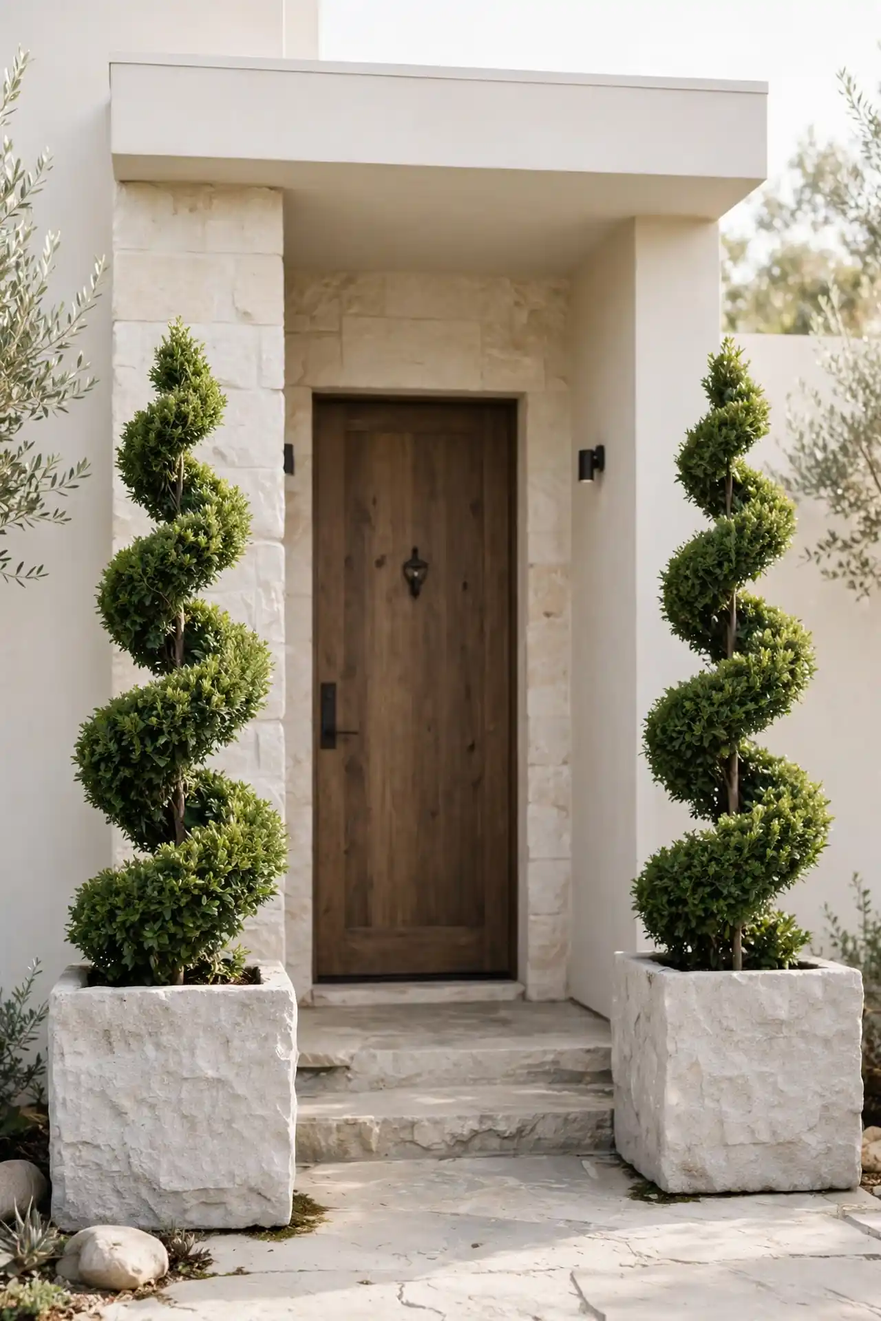 Sculpted Topiary Pair