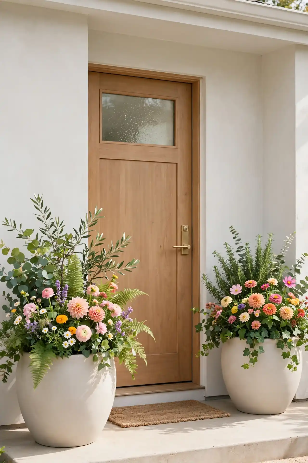 Welcoming Porch Planters