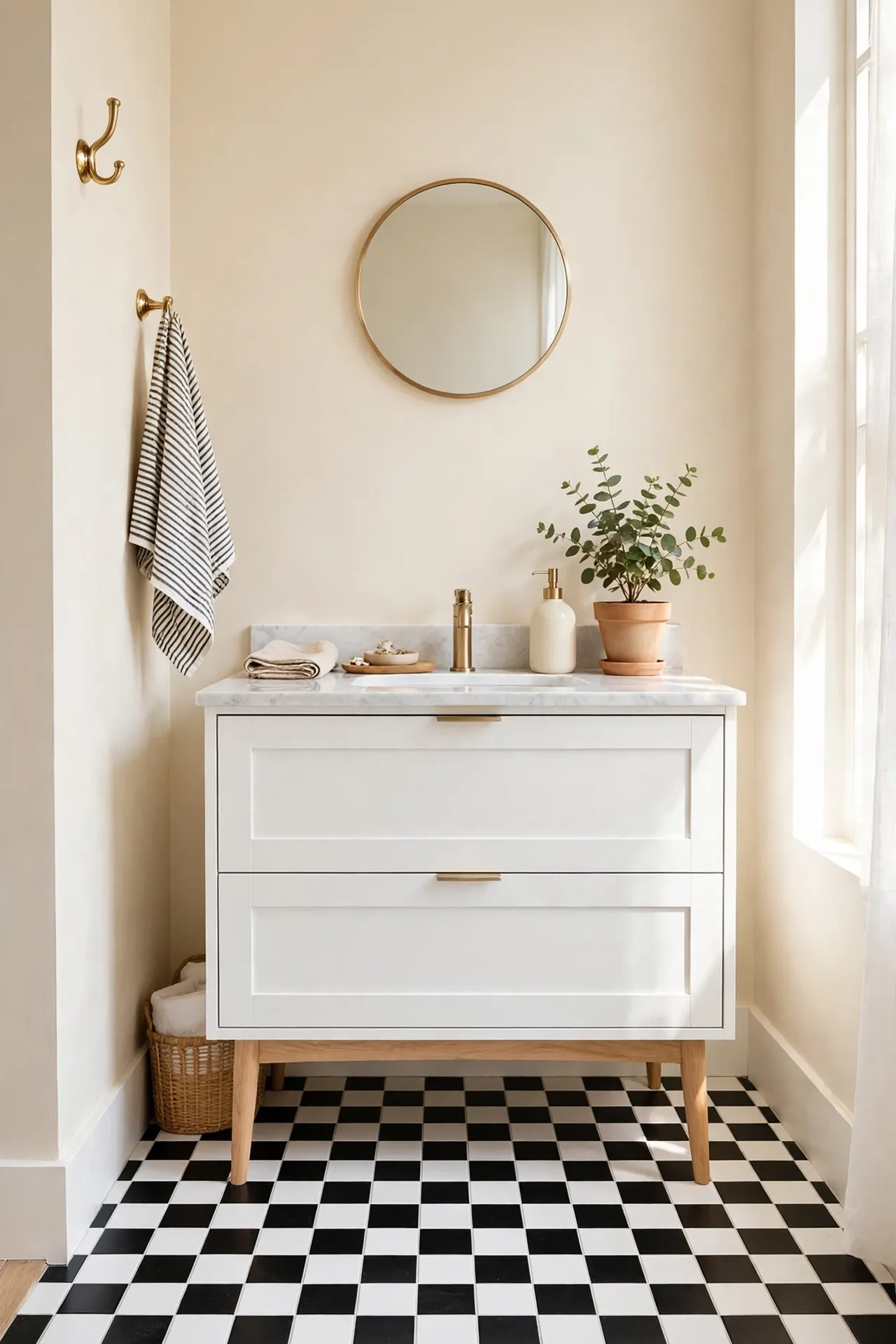 Checkerboard Floor Tiles
