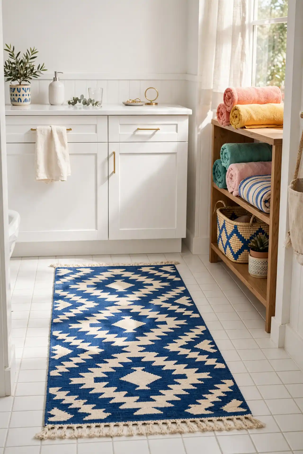 Patterned Bath Runner