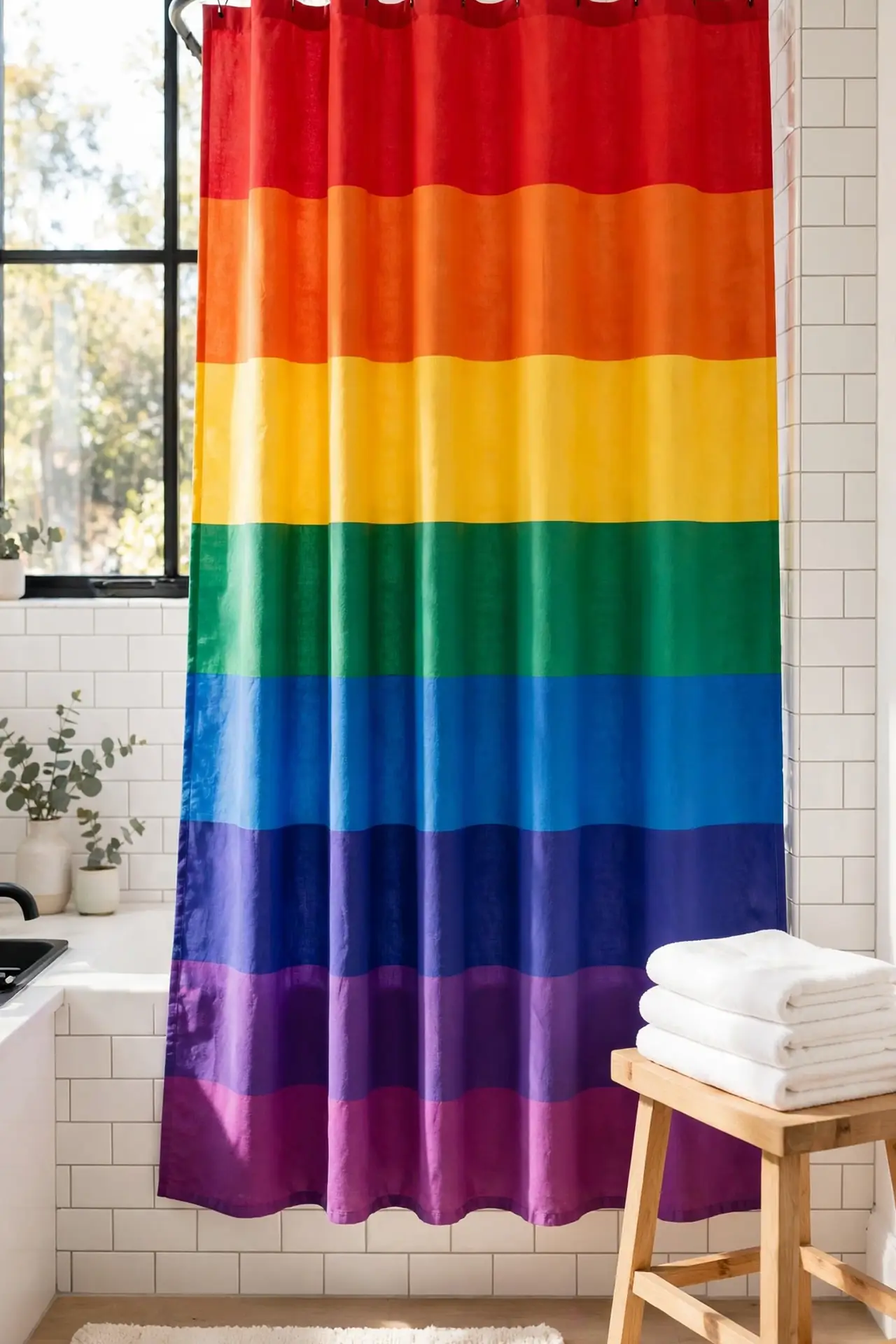 Rainbow Shower Curtain
