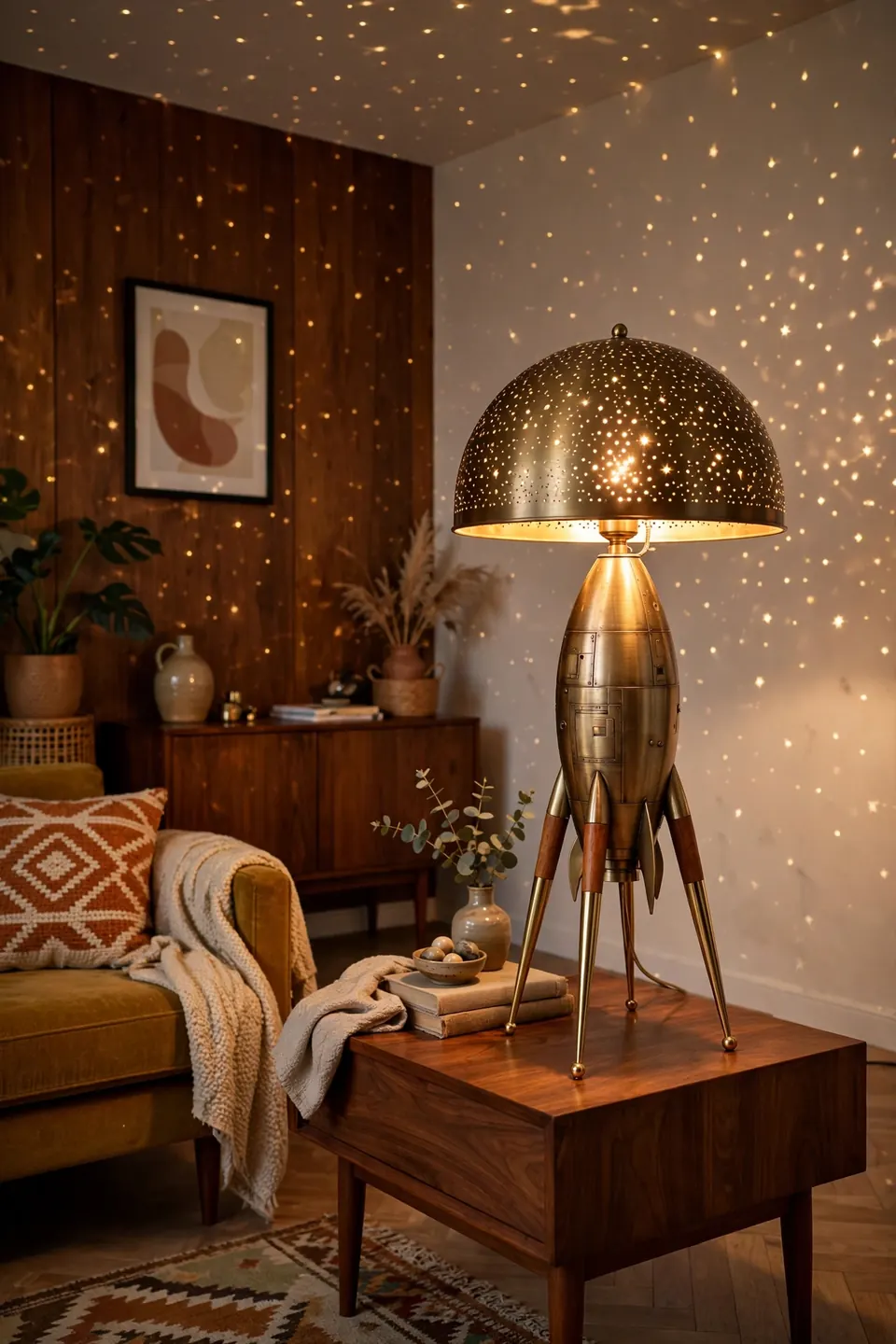 Retro Rocket Lamp