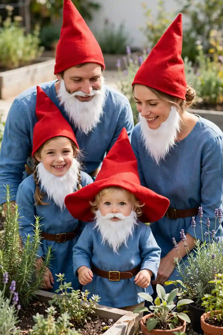 Garden Gnome Family