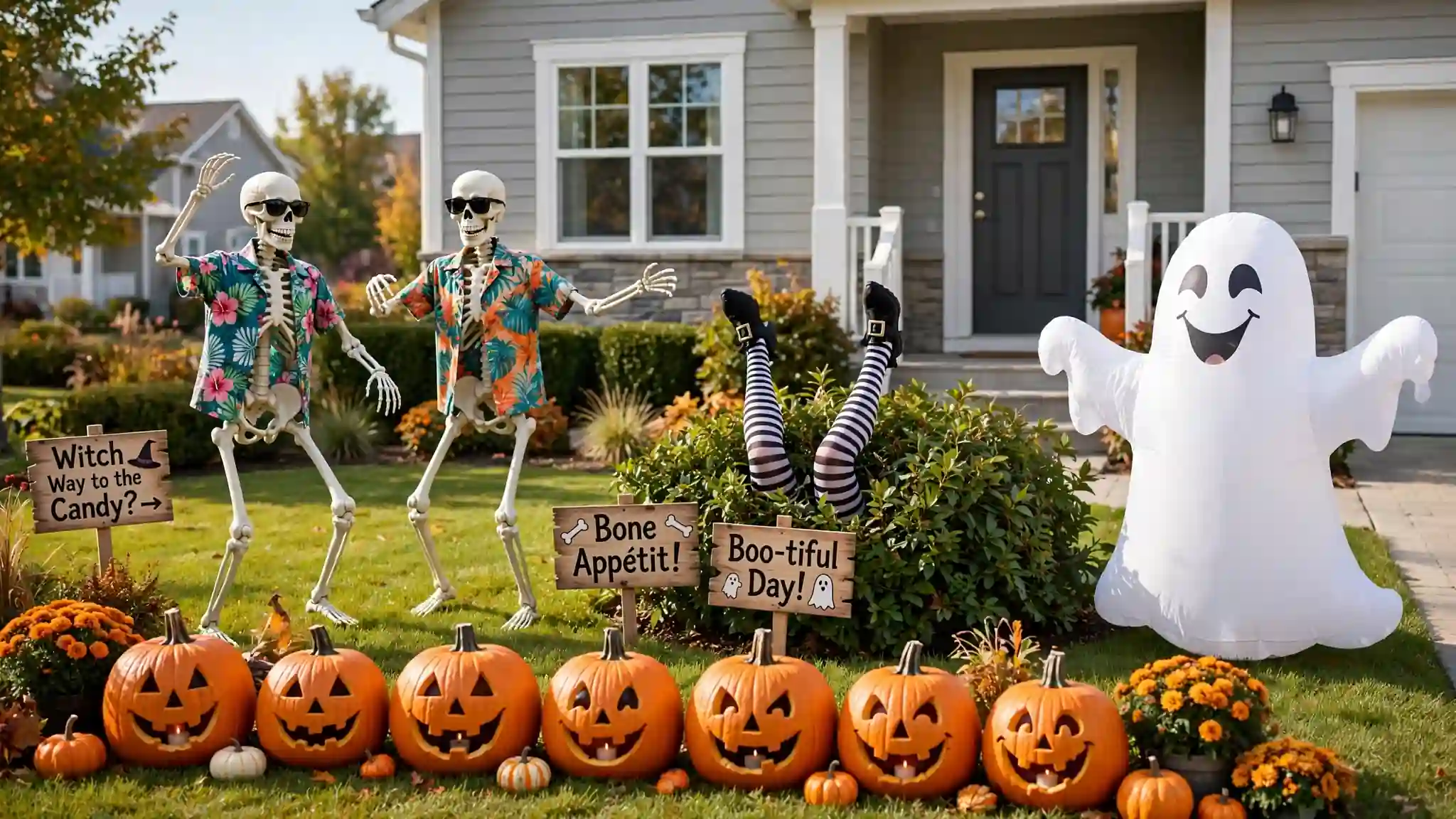 funny outdoor halloween decorations