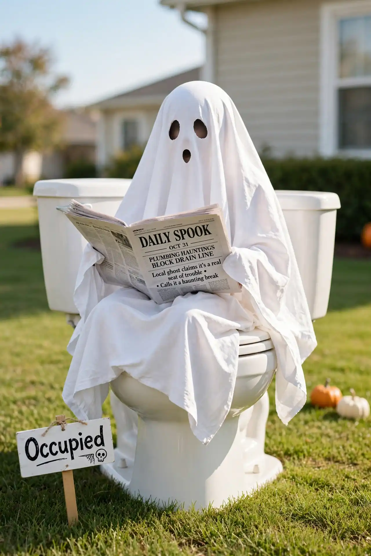 Ghostly Lawn Toilets