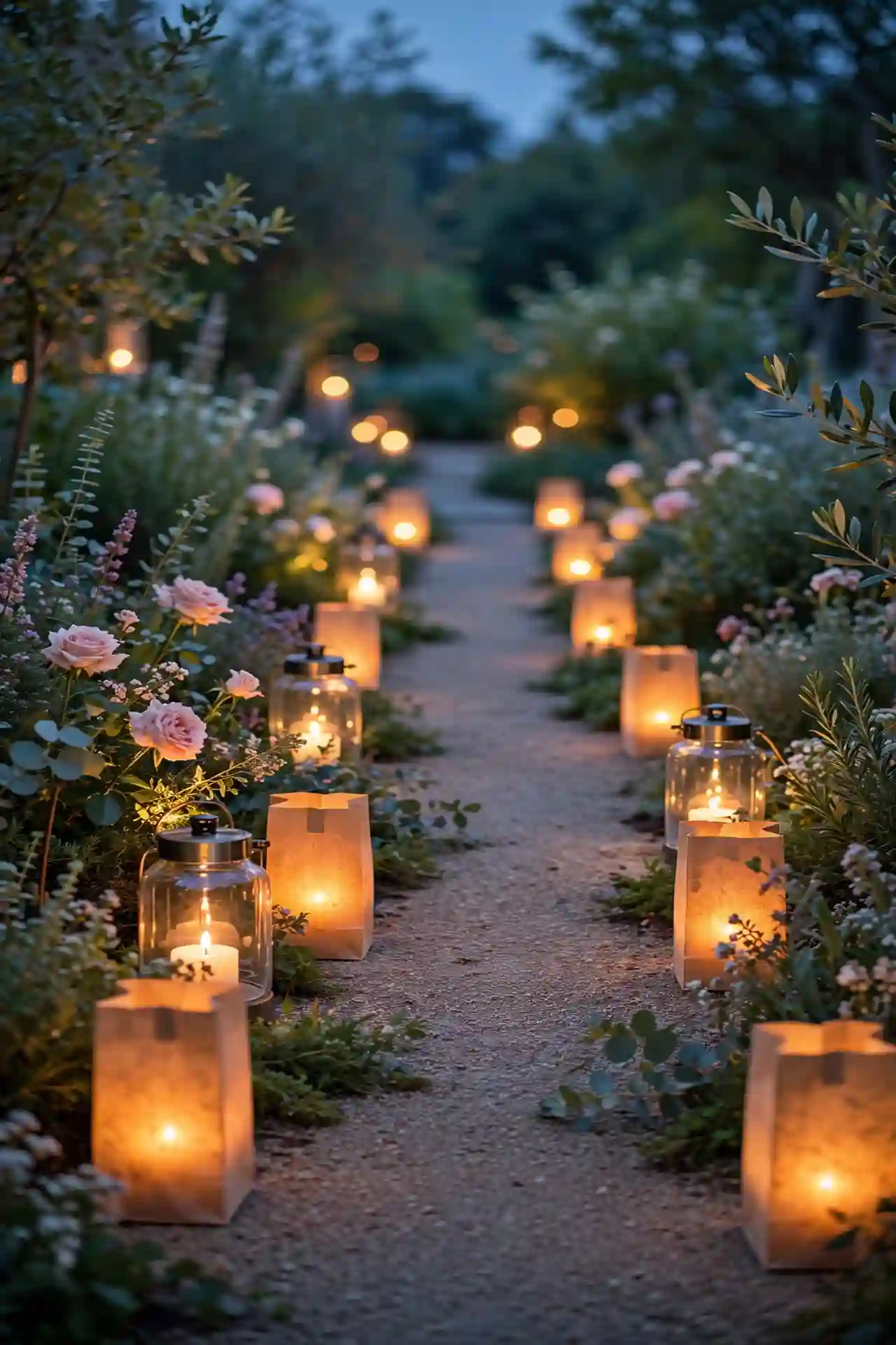 Candlelit Path Walkway