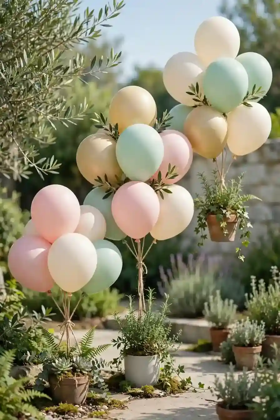 Pastel Balloon Clusters