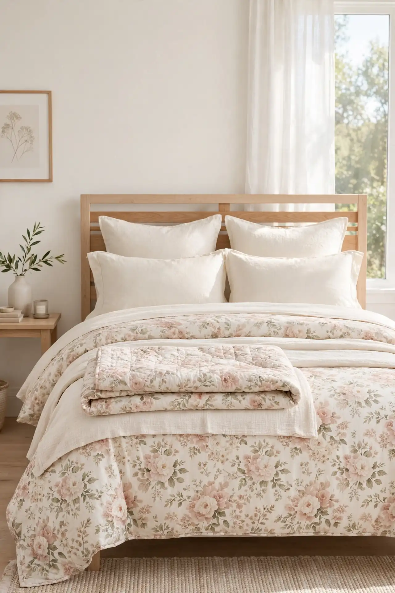 Floral Bedding Layers