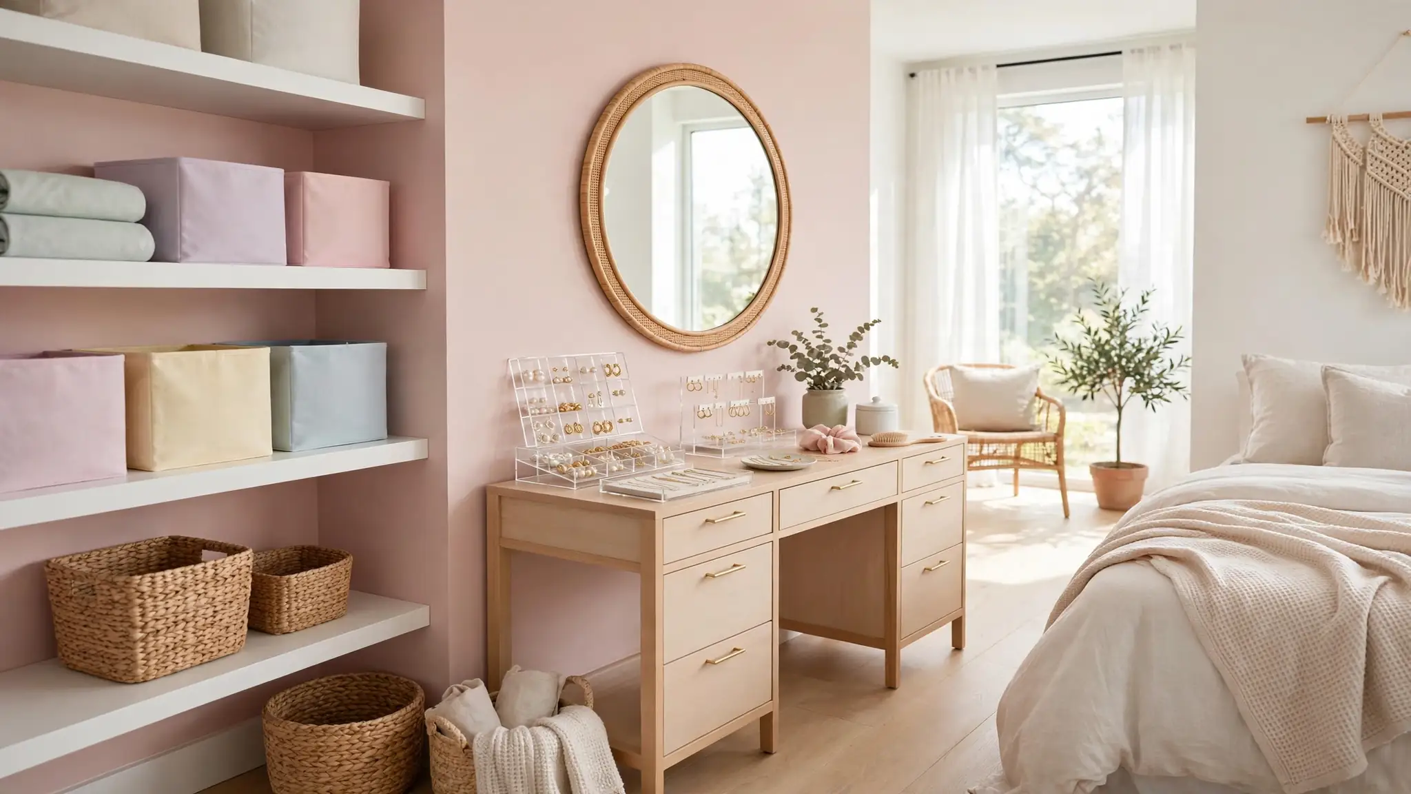 girls bedroom storage ideas