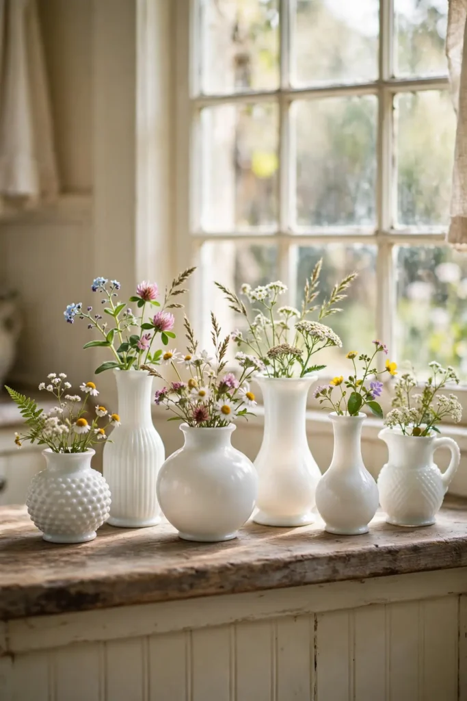 Milk Glass Vases