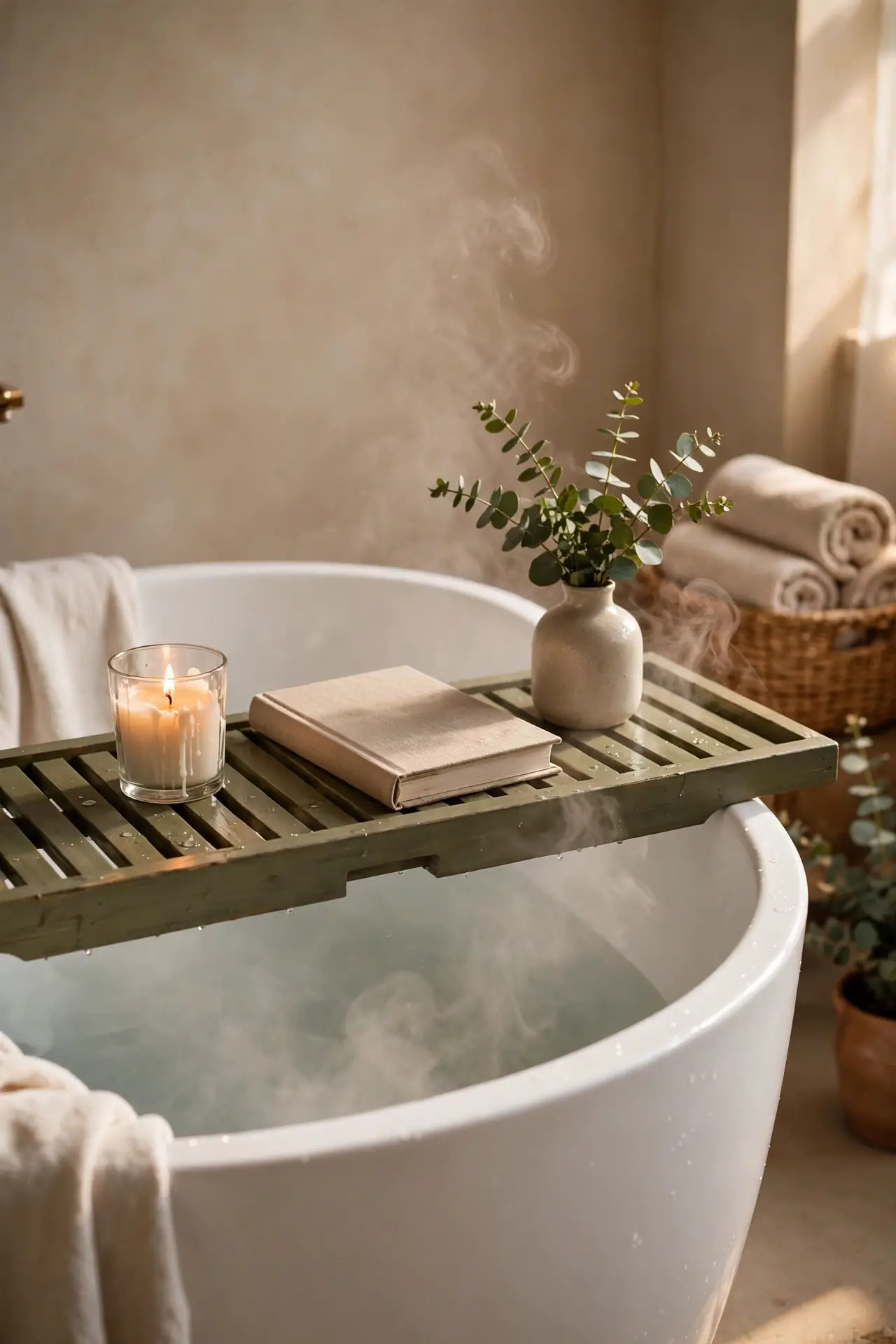 Olive Bath Caddy
