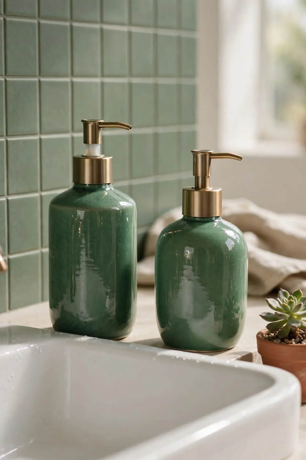 Jade Soap Dispensers