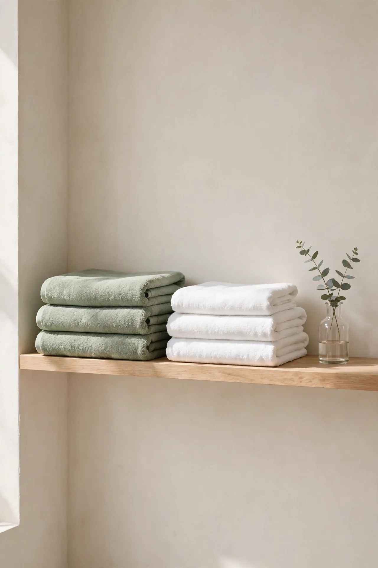 Sage vs White Towels