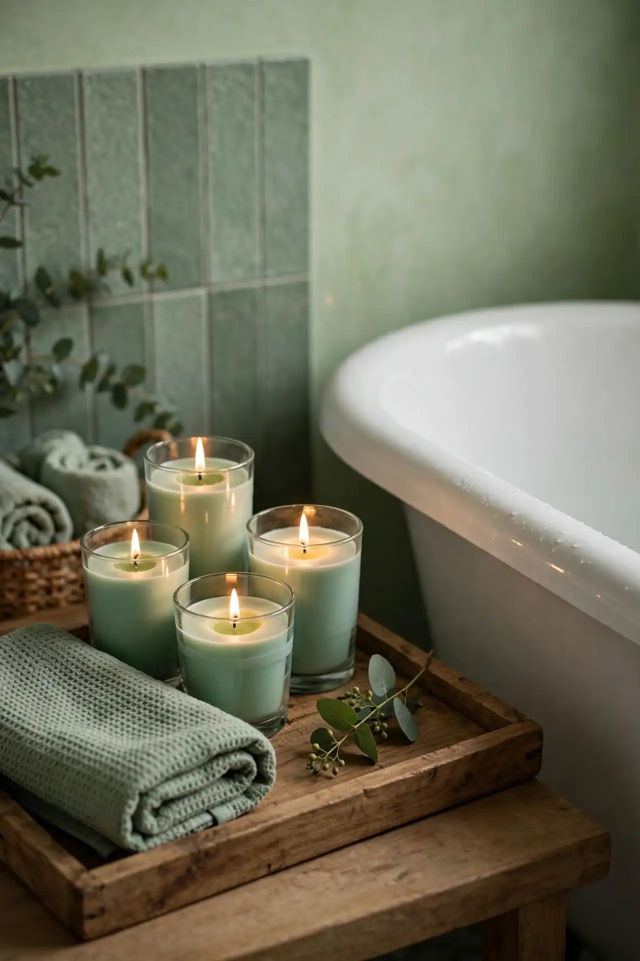 Mint Candle Cluster