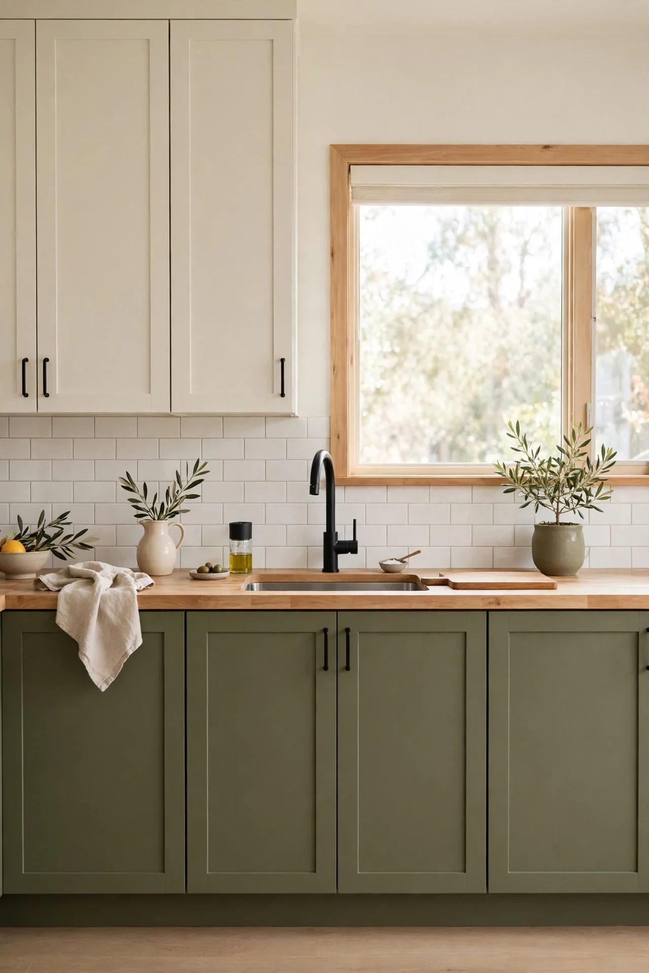 Olive Lower Cabinets