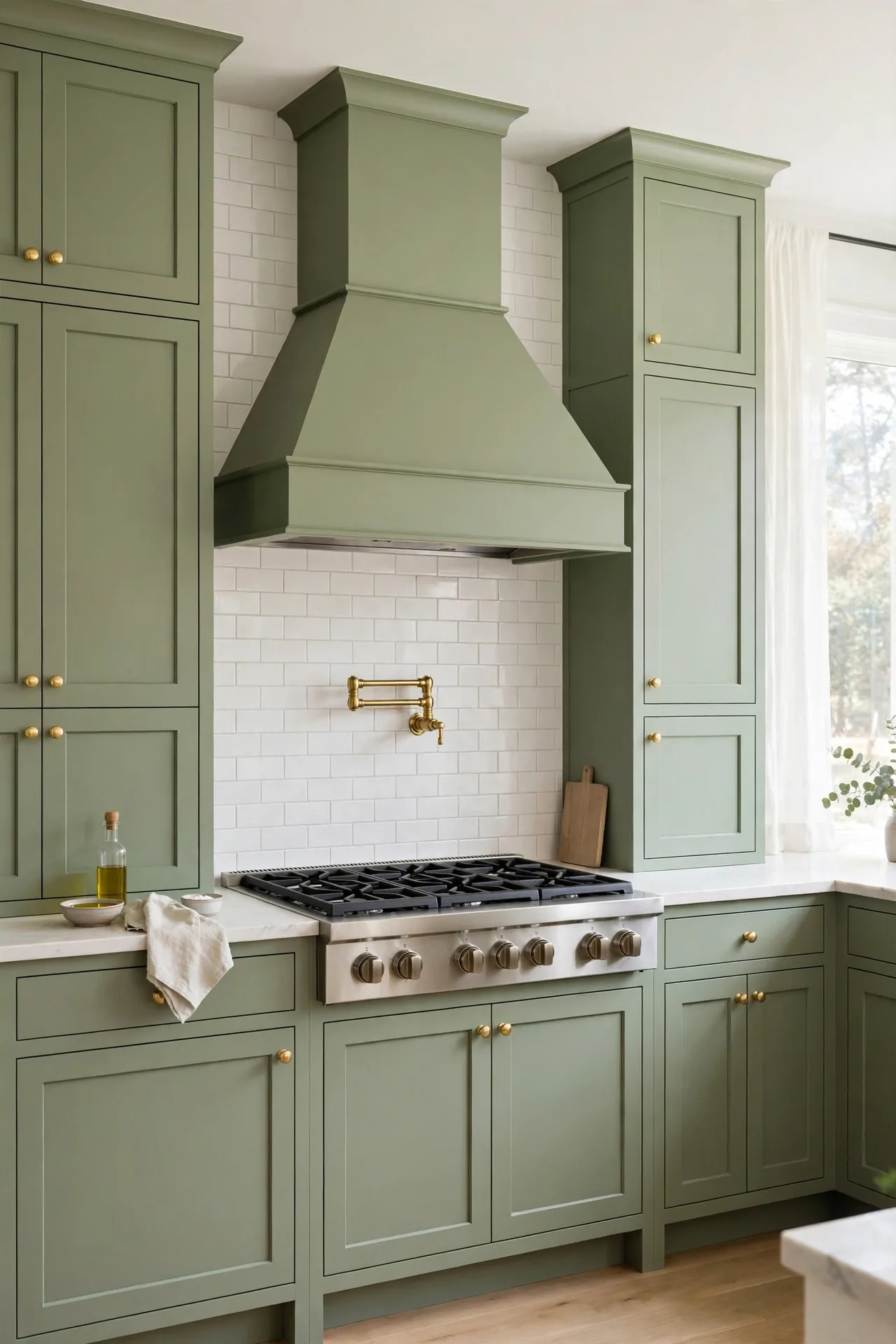 Laurel Green Range Alcove