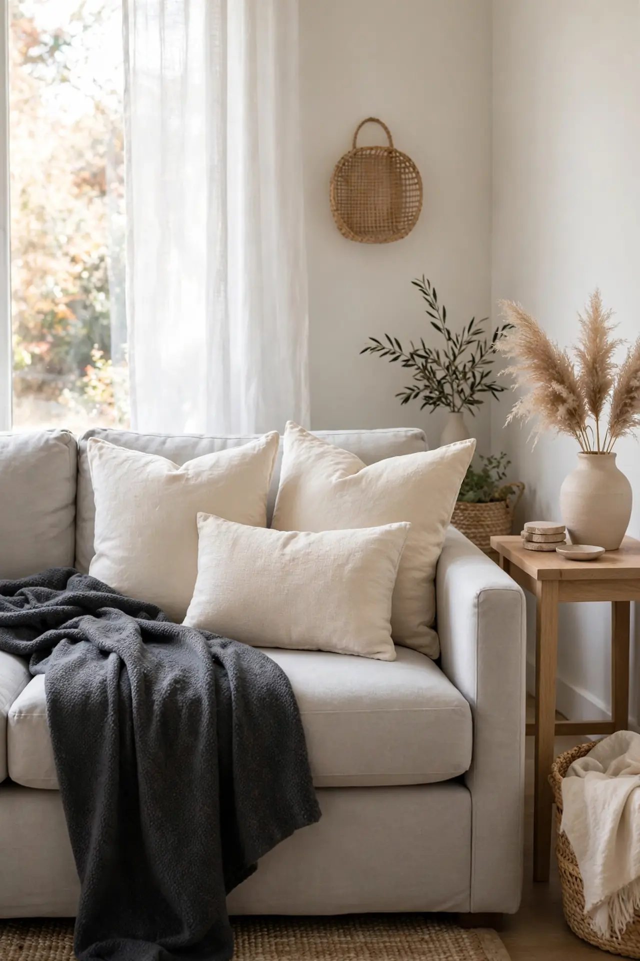 Charcoal Blanket Contrast
