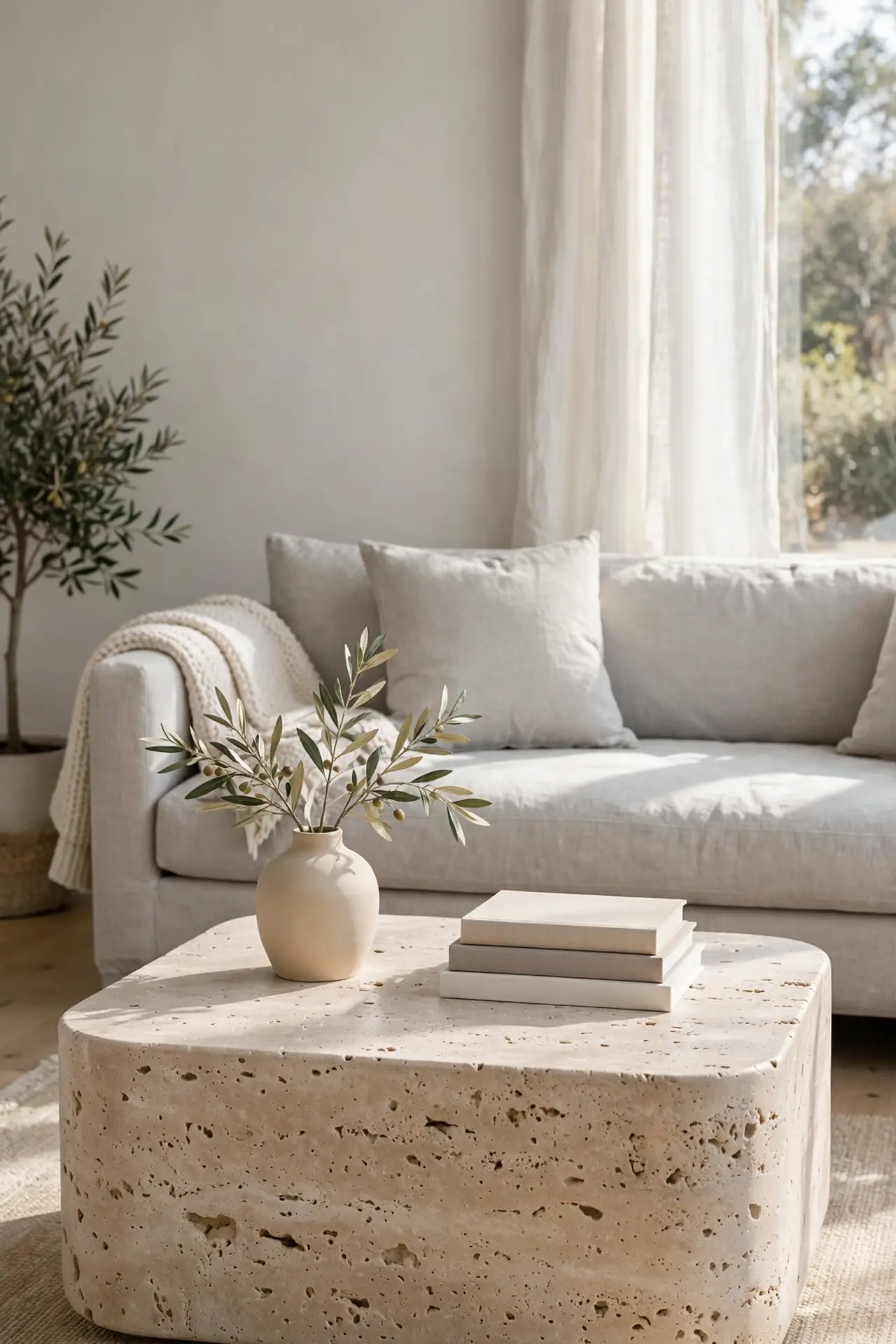 Travertine Coffee Table