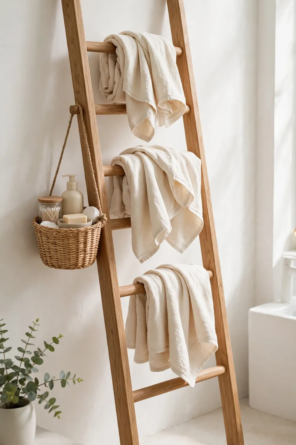 Wooden Ladder Shelf