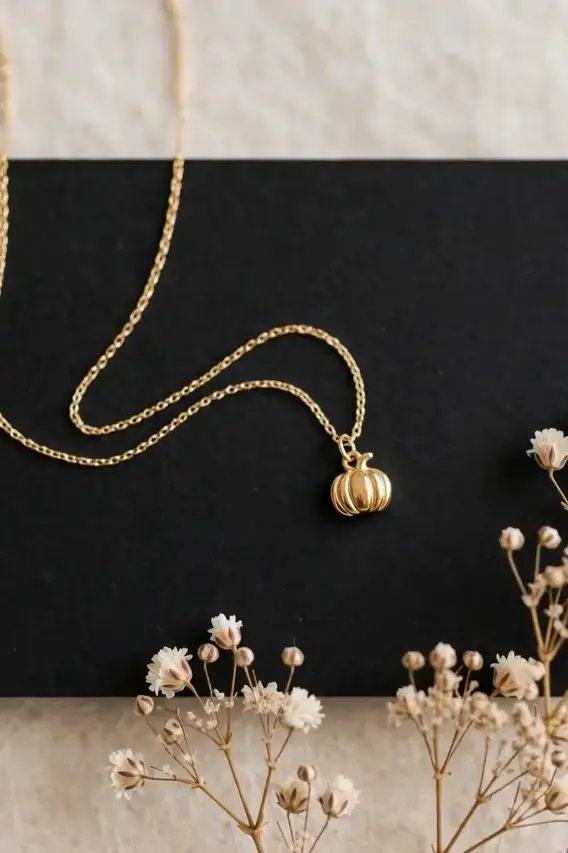 Pumpkin Charm Necklace