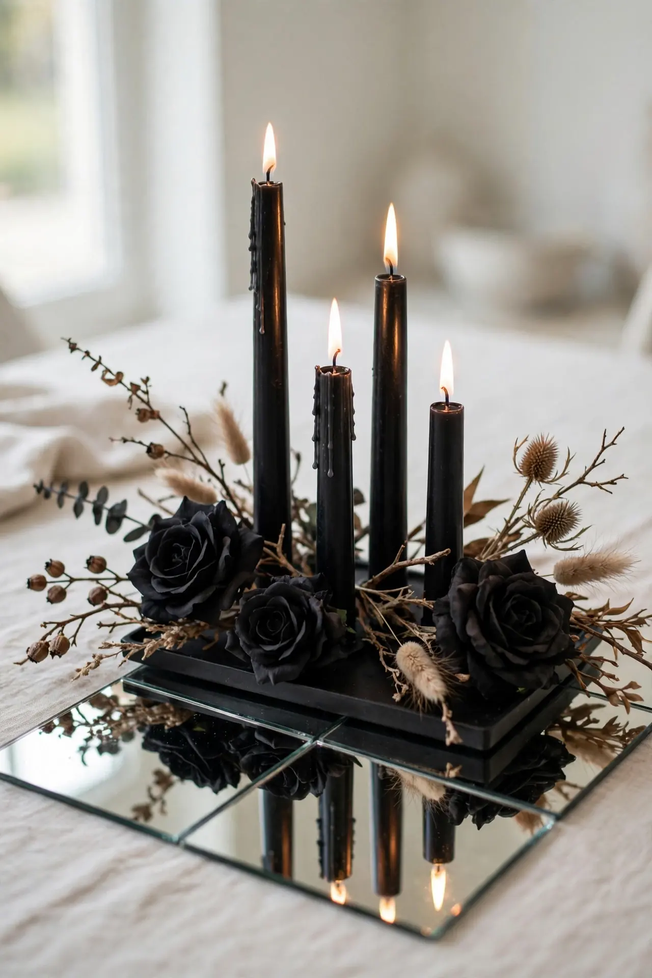 Black Candle Cluster