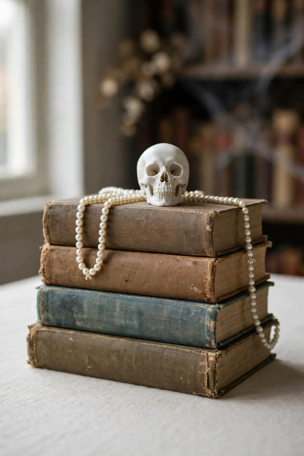 Skull Book Stack