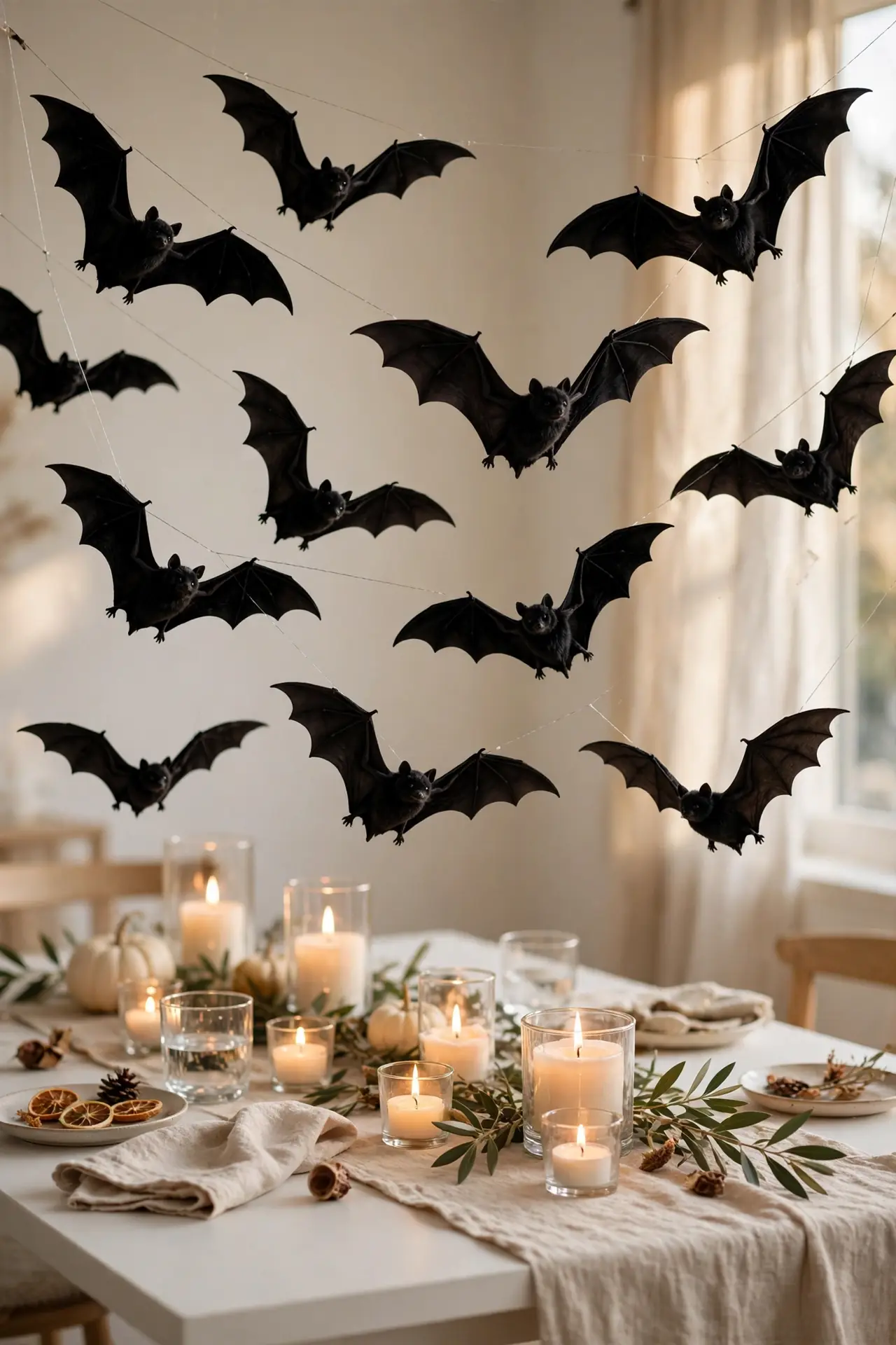 Velvet Bat Garland