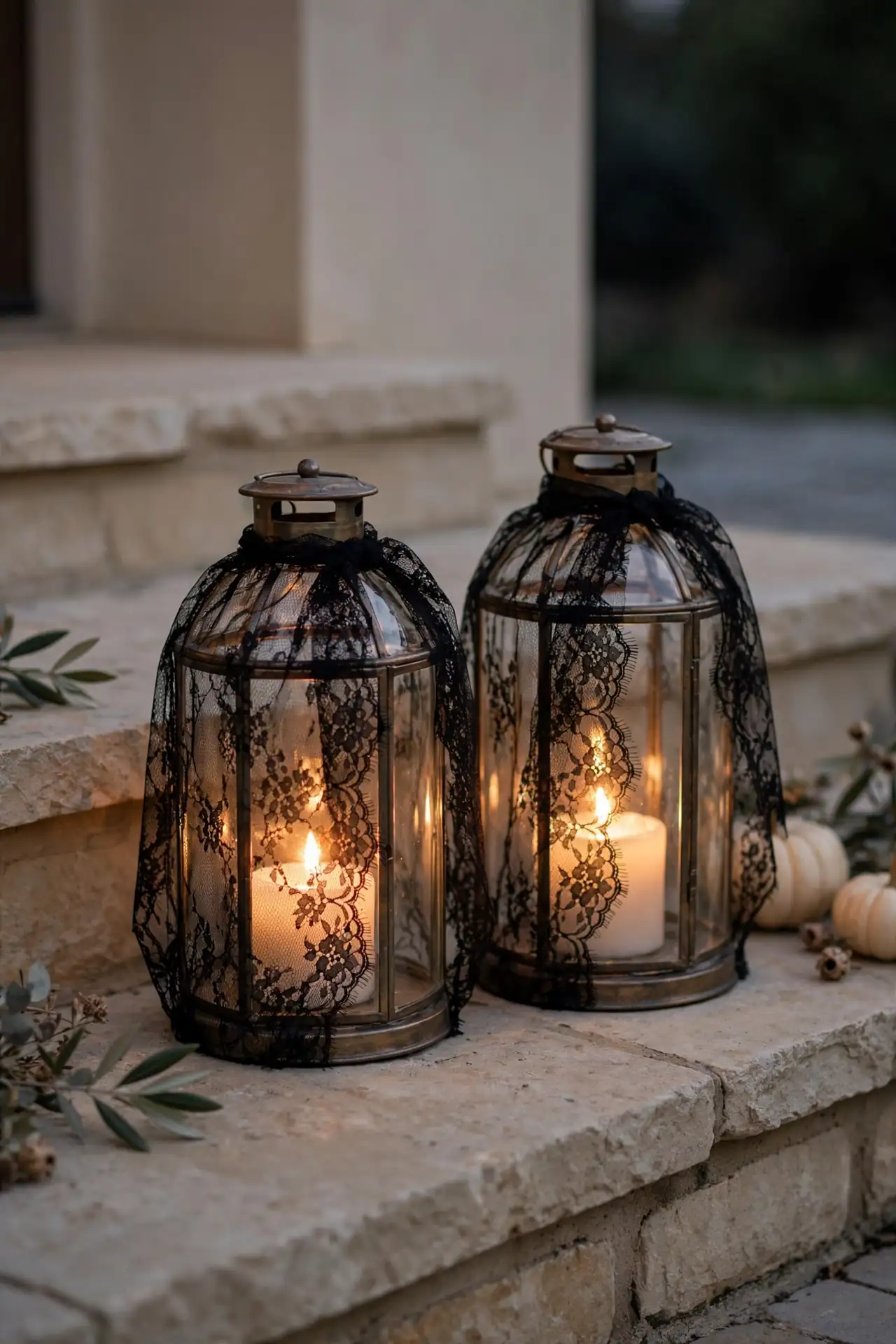 Black Lace Lanterns