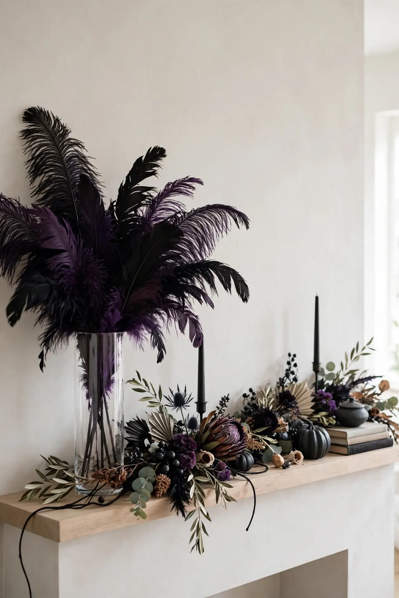 Raven Feather Decor