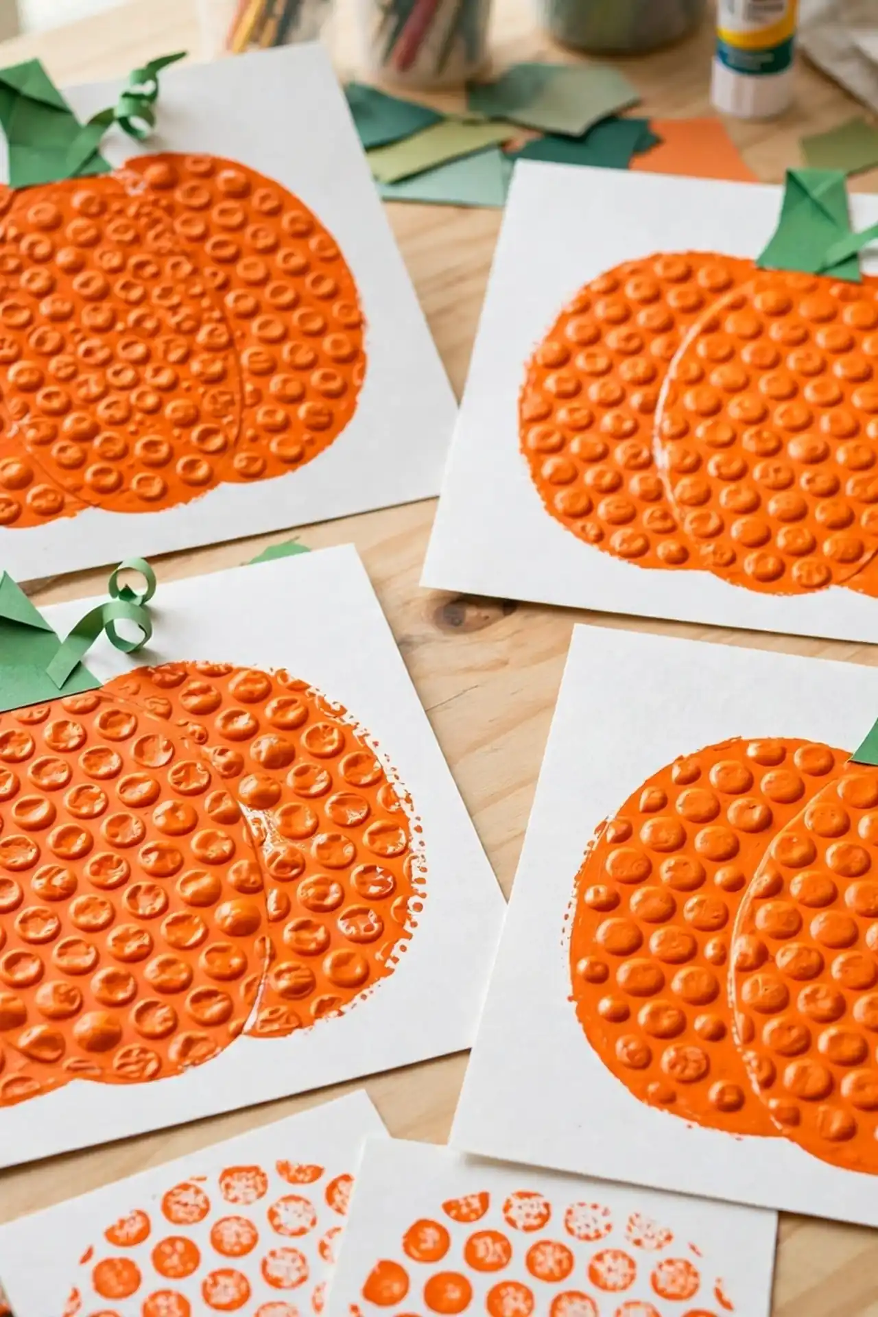 Bubble Wrap Pumpkins