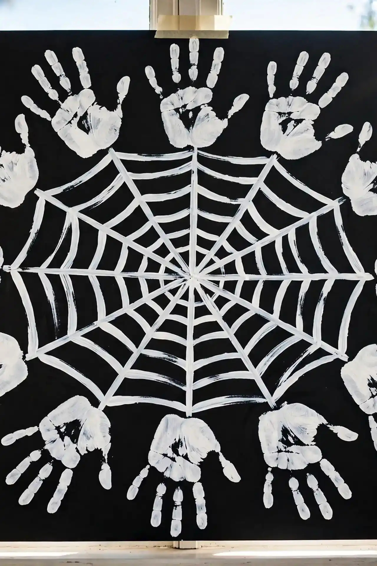 Handprint Spider Webs