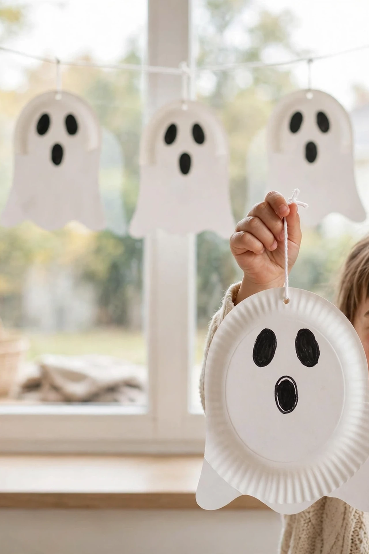 Paper Plate Ghosts