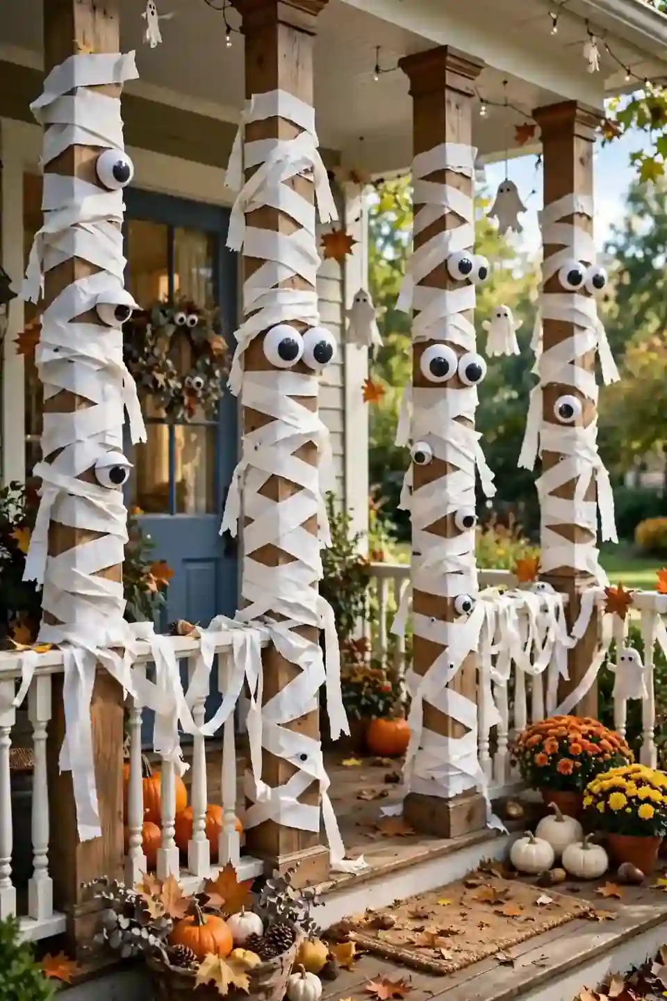 Mummy Wrapped Pillars