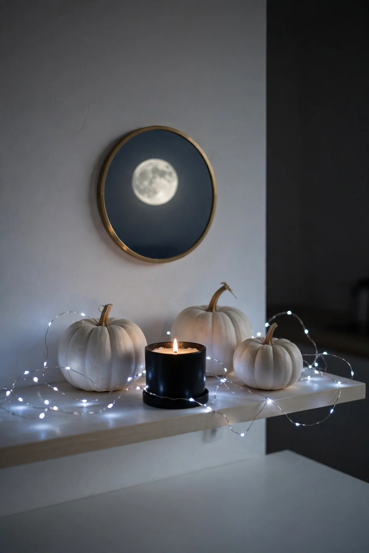 Moonlit Shelf Vignette