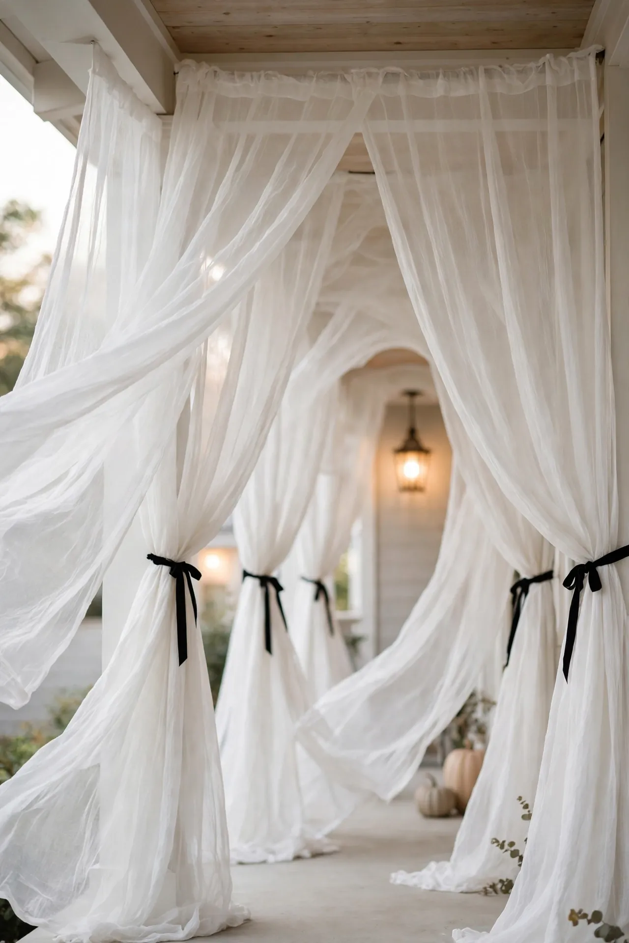 Ghostly Curtain Porch