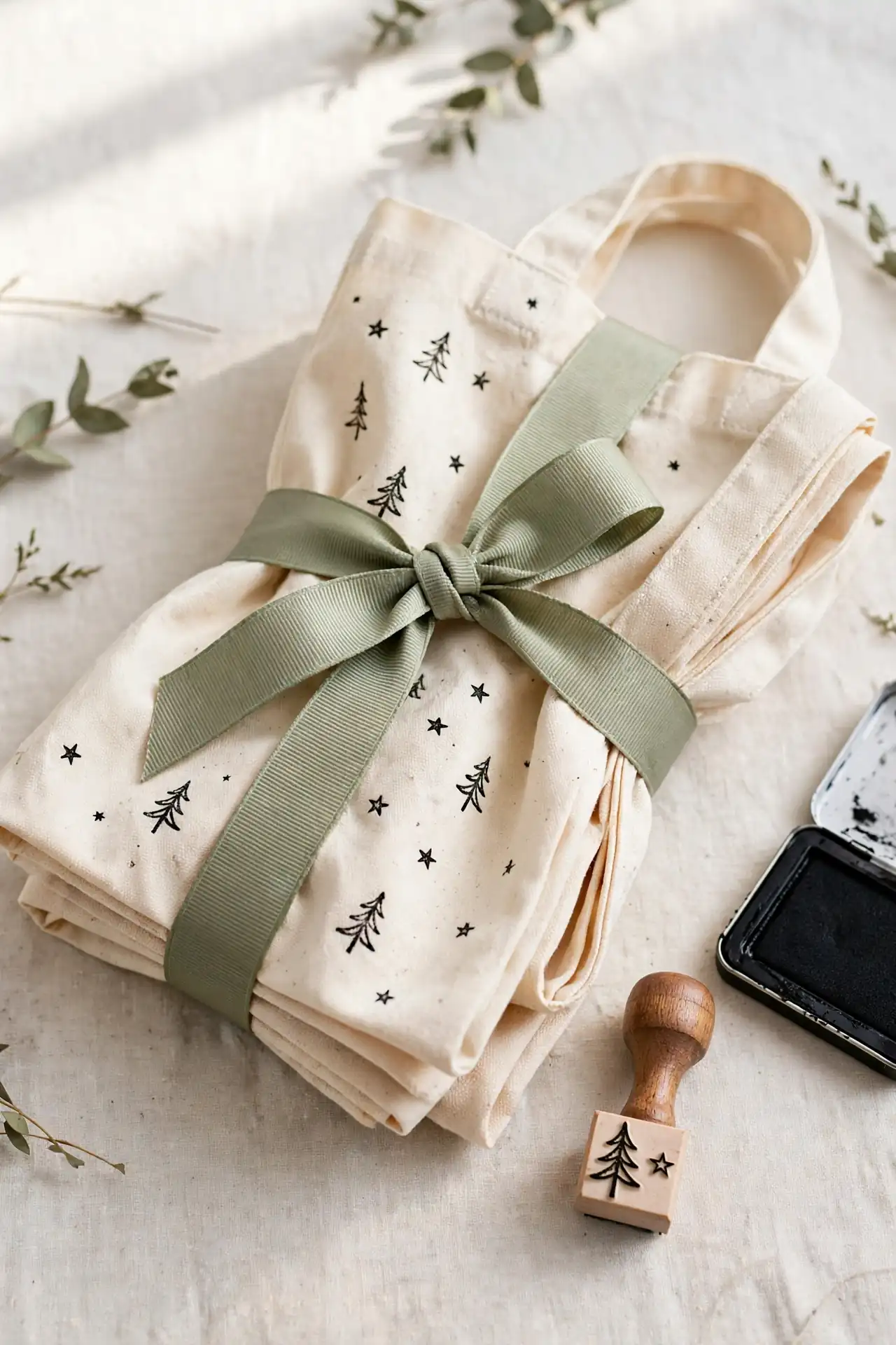 Hand-Stamped Tote Bags