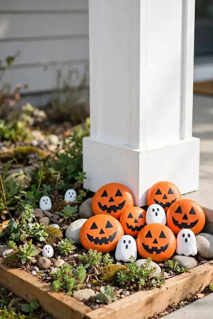 Painted Rock Pumpkins