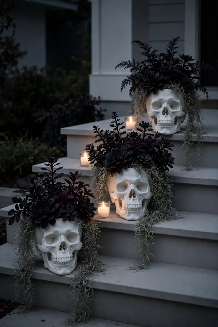 Skull Planter Trio