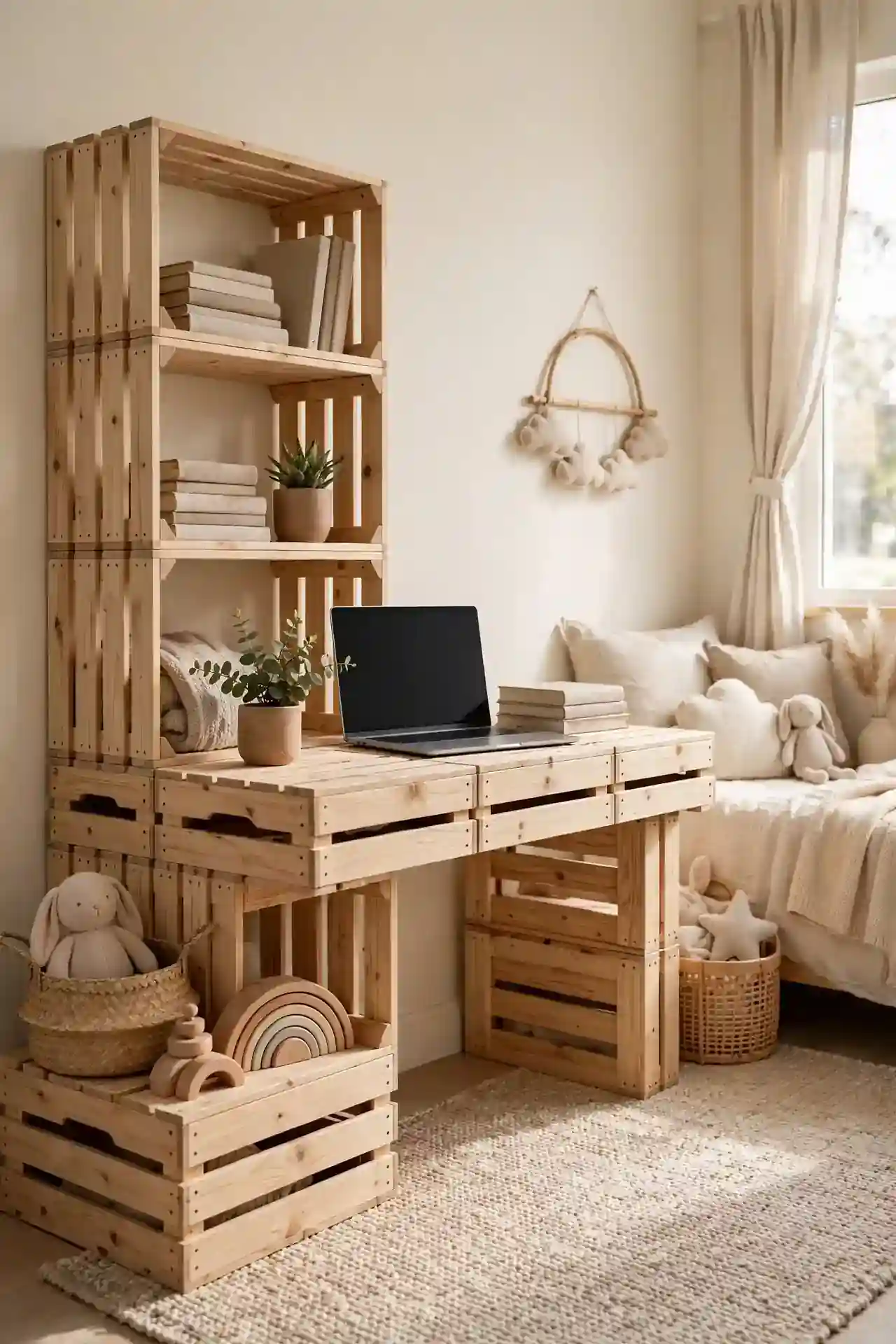 Stackable Crate Desk