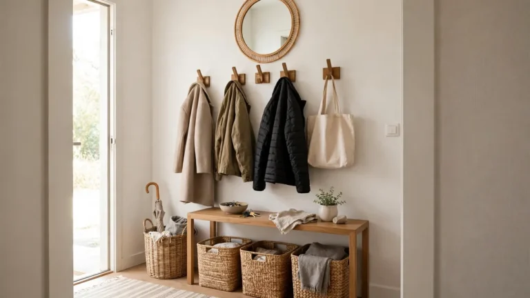 how to add storage to a small entryway