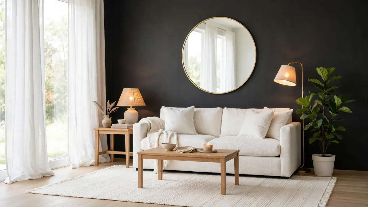 how to brighten a room with dark walls