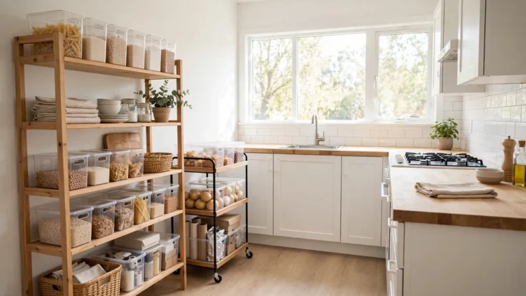 how to create storage in a rental kitchen