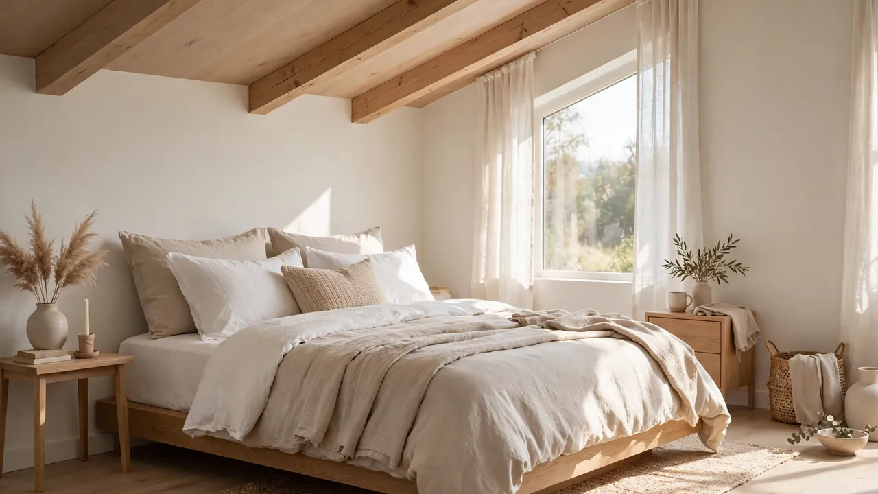 how to decorate a bedroom with sloped ceilings