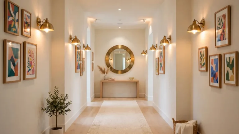 how to decorate a dark hallway with no natural light