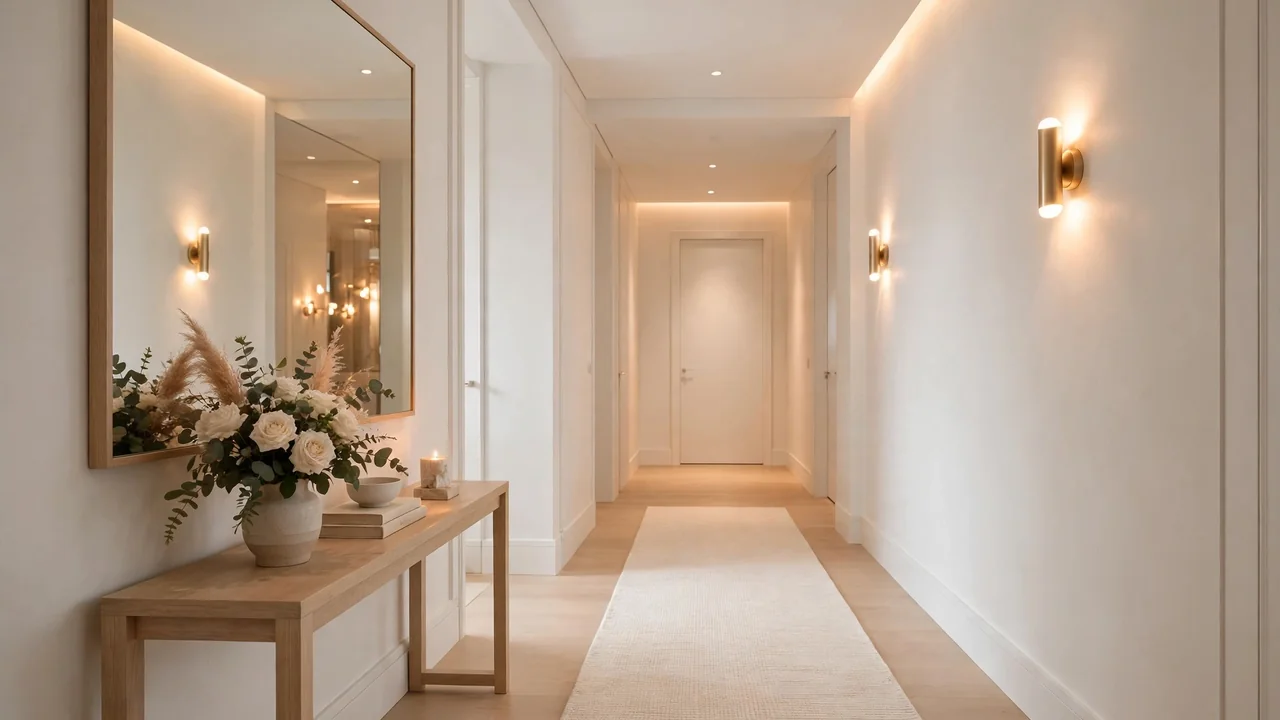 how to decorate a hallway with no natural light
