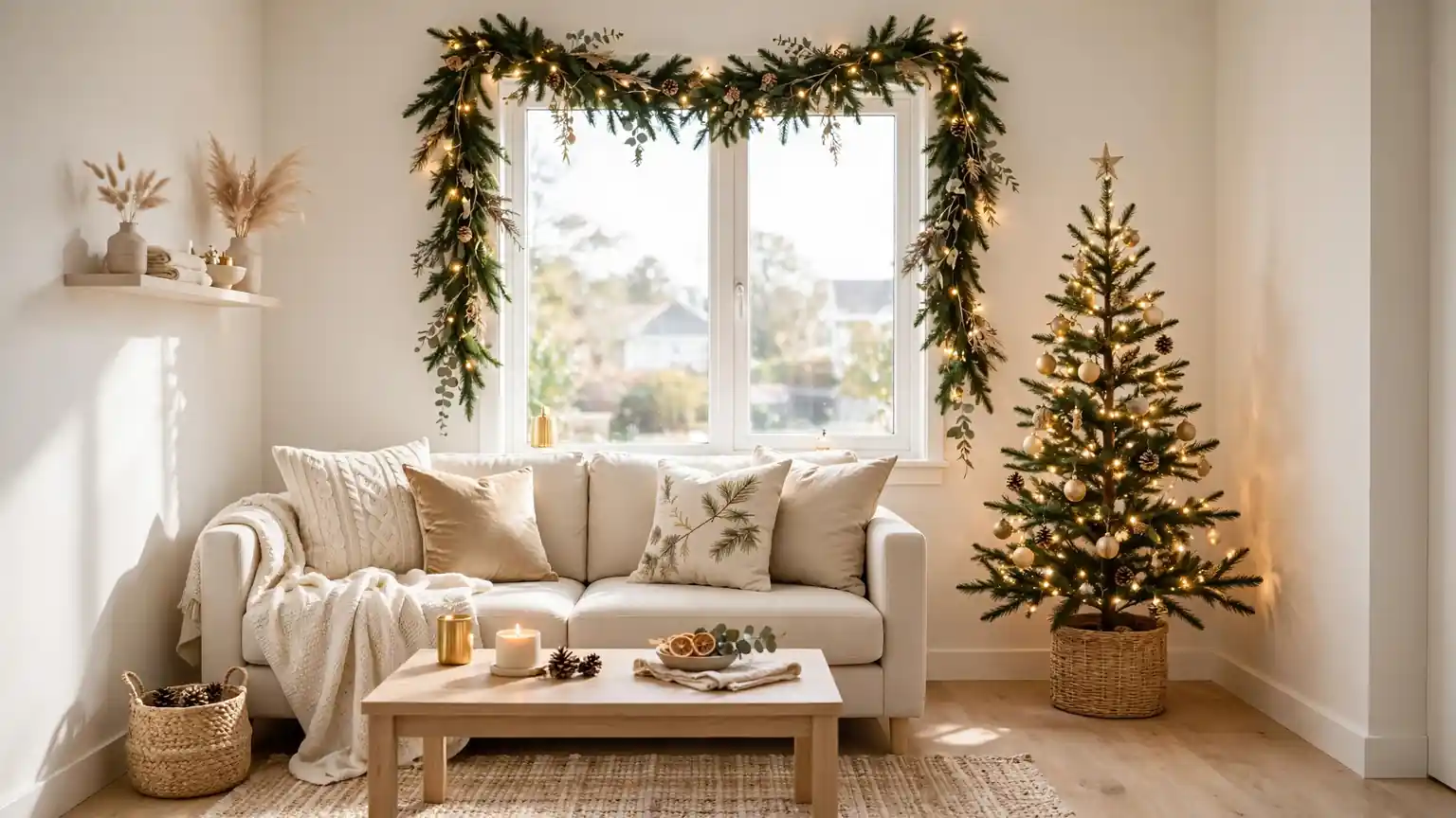 how to decorate a small living room for christmas