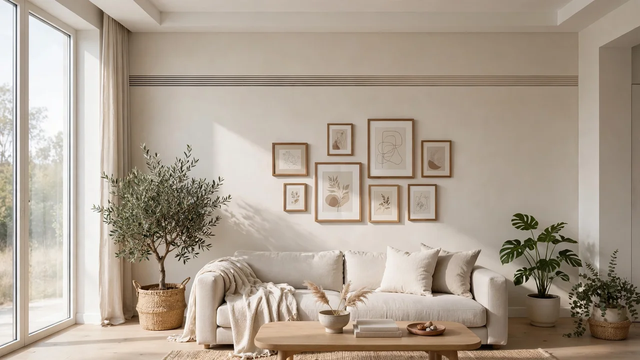 how to decorate around a large wall vent